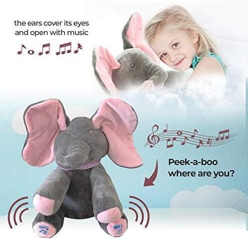 Interactive Musical Baby Peek a Boo Elephant