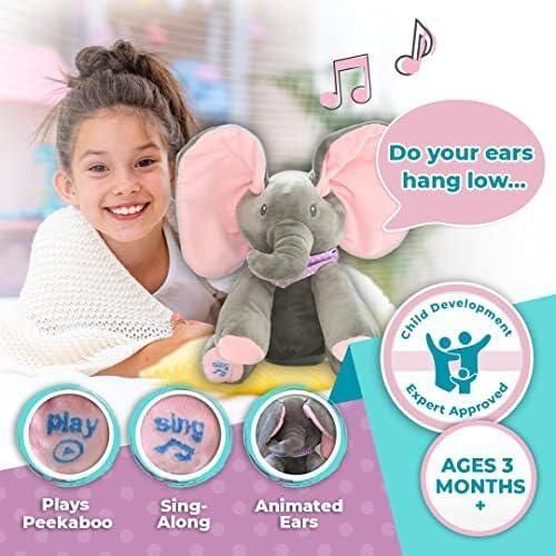 Interactive Musical Baby Peek a Boo Elephant