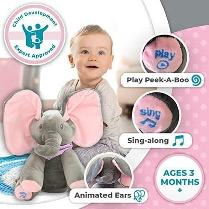 Interactive Musical Baby Peek a Boo Elephant